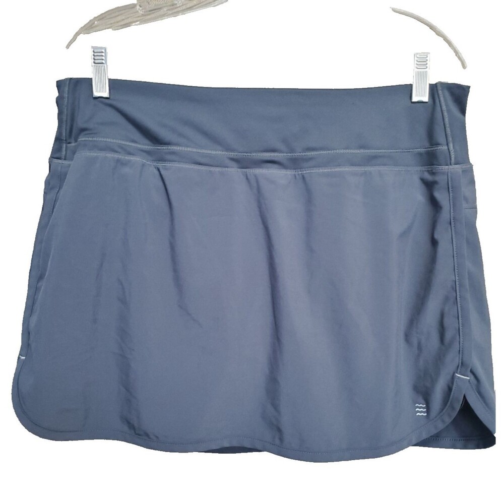 Free Fly Gray Bamboo-Lined Breeze Skort w/Zip Pocket Size Large Activewear